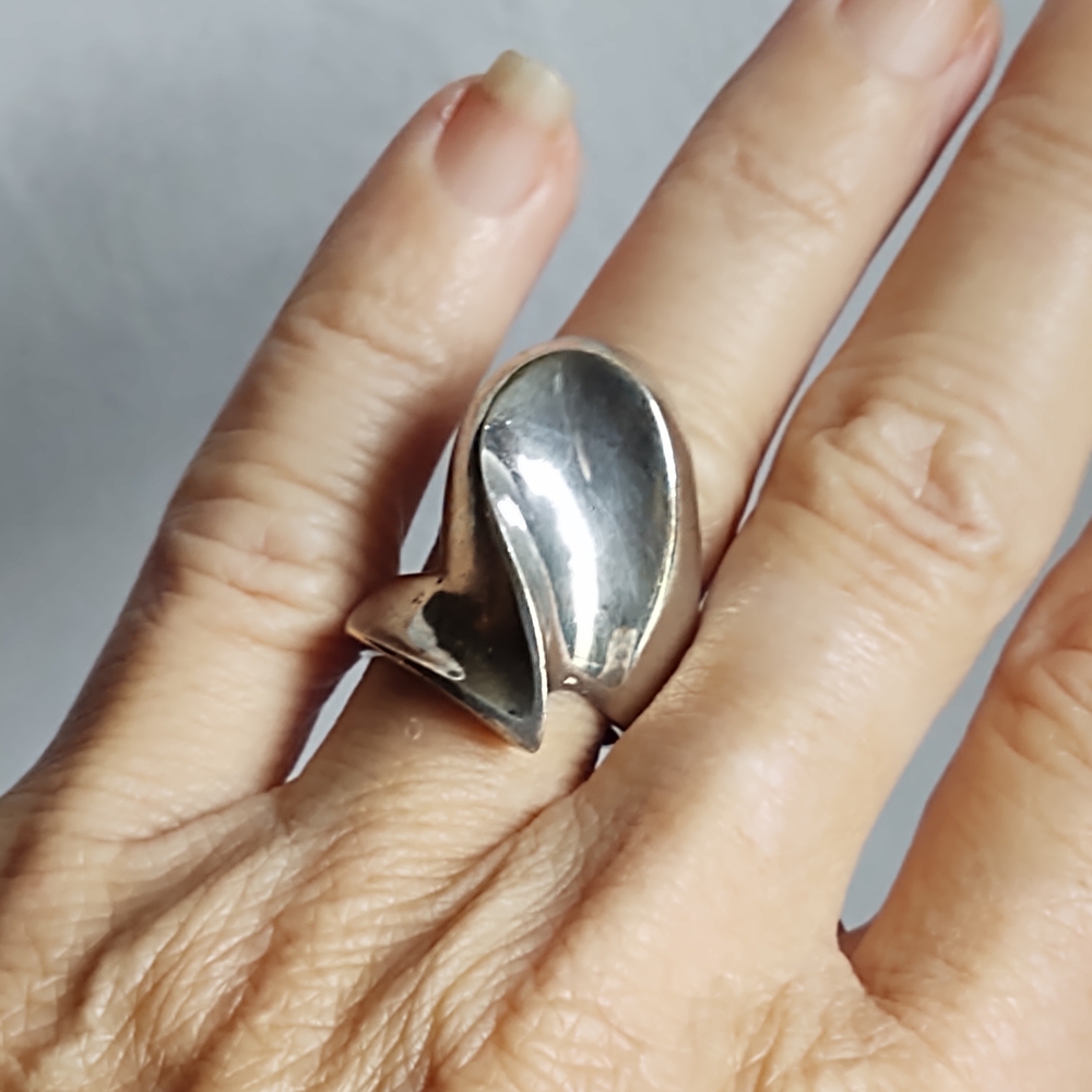 Elegant Silver Statement Ring - image 1